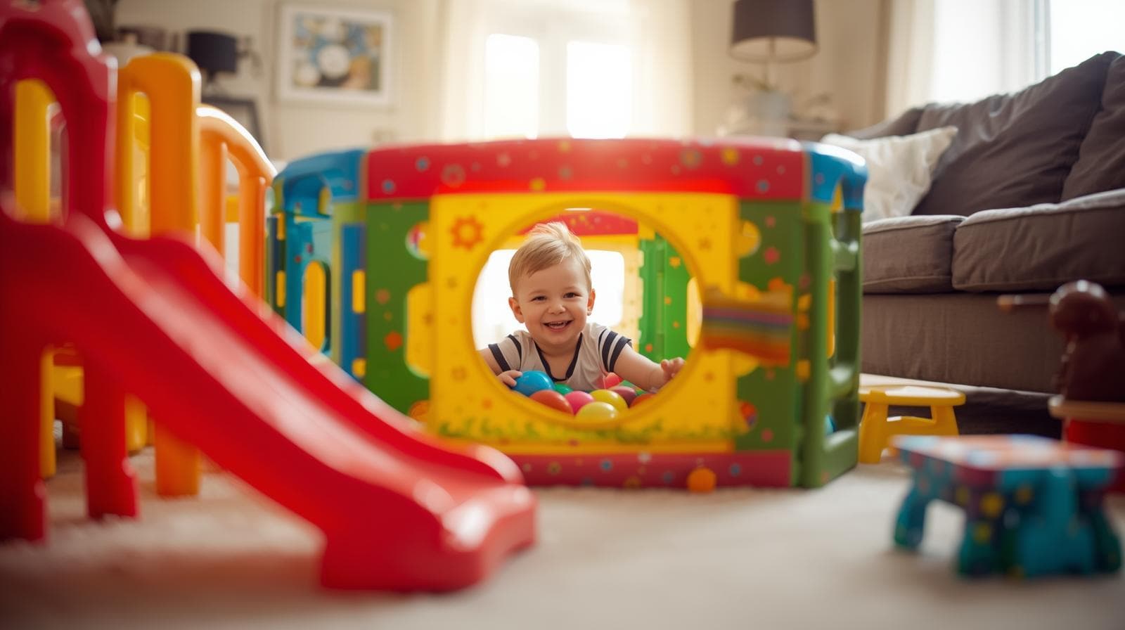 kid playing at indoor playground at home 3 1